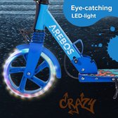 AREBOS Stepjes - Kinderstep - Voor Jongens en Meisjes vanaf 8 Jaar - tot 100kg - Lichtgevende Wielen - Fleshouder en Bel - Blauw