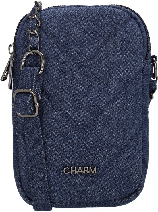 Sacoche pour téléphone Charm London Hollywood - Sac à bandoulière - Denim - Blauw