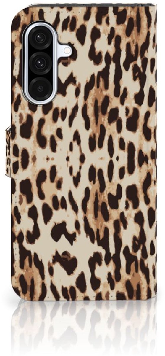 Samsung Galaxy A36 Telefoonhoesje met Pasjes Leopard