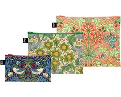 LOQI Zip Pockets - Hyacinth, Strawberry & Orchard gerecycled