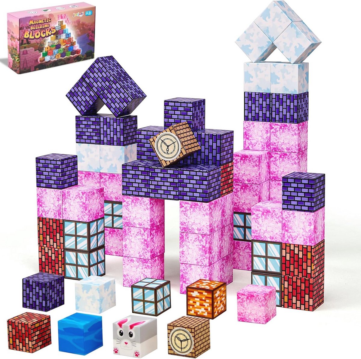 Magnetische Bouwstenen Set van 80 Stuks voor Kinderen - Creatief en Educatief Speelgoed Voor Kinderen vanaf 3 Jaar