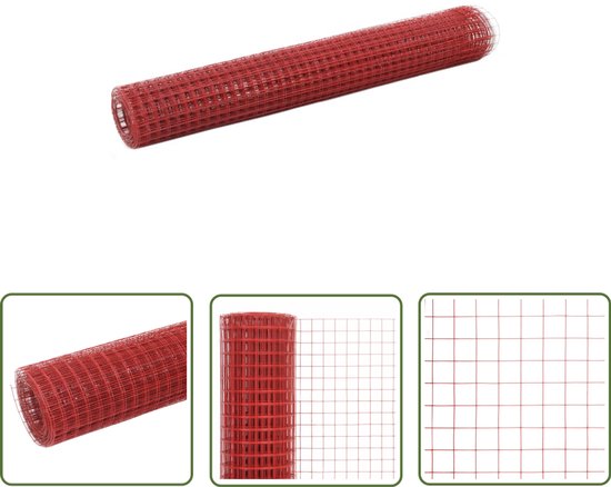 Kippengaas 10x1 m gegalvaniseerd staal met PVC-coating groen Kippengaas 10x1 m gegalvaniseerd staal met PVC-coating groen