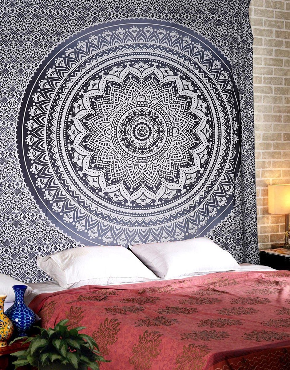 Unyqoos ® Betoverend Mandala Wandtapijt van Zacht Katoen voor Spirituele en Artistieke Interieurs