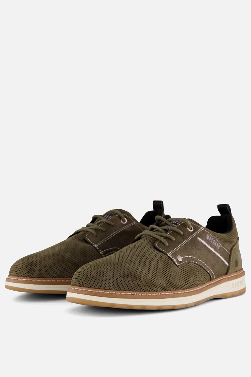 Mustang Sneakers groen Synthetisch - Maat 43