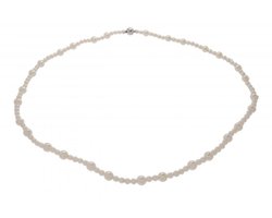 Parel collier - Cultive parelcollier - Wit gouden slot 14 krt - 61 cm - Parels 7 en 4 mm - Verlinden juwelier