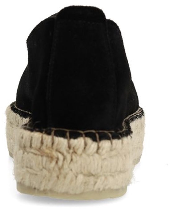 Sacha - Dames - Zwarte suède espadrilles - Maat 39