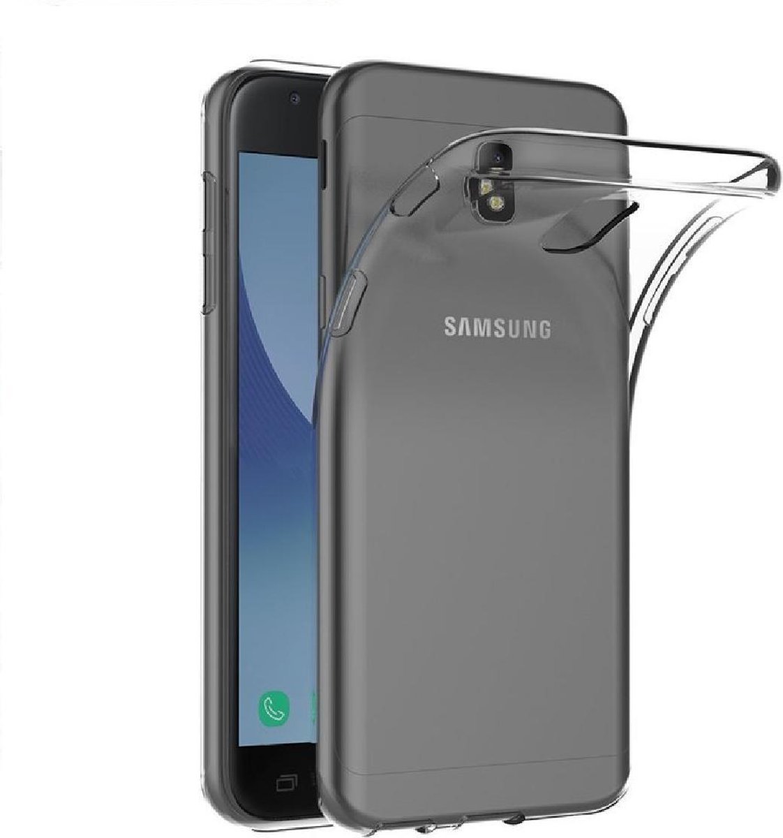 Pearlycase® Transparant Hoesje Tpu Siliconen Case Geschikt voor Samsung Galaxy J3 2017