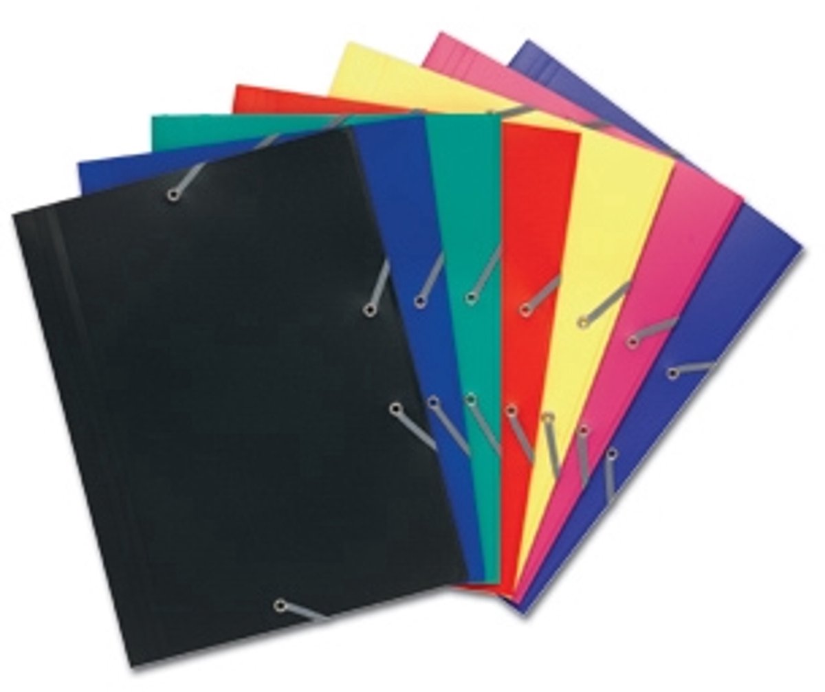 Exacompta Elastomap 3 kleppen ondoorschijnende PP 4/10de - A4 - Geel - 55909E