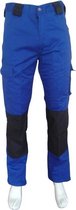 Yoworkwear Werkbroek katoen/polyester korenblauw-zwart maat 64