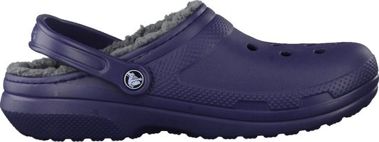 Crocs - Classic Lined Clog - Instap Sandaal - 38 - 39 - Blauw | bol.com