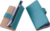PU Leder Groen Sony Xperia T3 Book/Wallet Case/Cover Hoesje