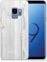 Geschikt voor Samsung Galaxy S9 Backcover White Wood