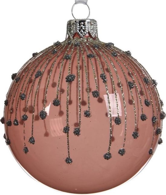 Dwaal Ritmisch Voorman 6x Oud roze kerstversiering kerstballen van glas - 8 cm - transparante  kerstbal | bol.com