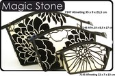 Vagabond-Toilettas- Small Curved Holdall "Magic Stone" 7145-afmeting 22 x 7 x 13 cm.