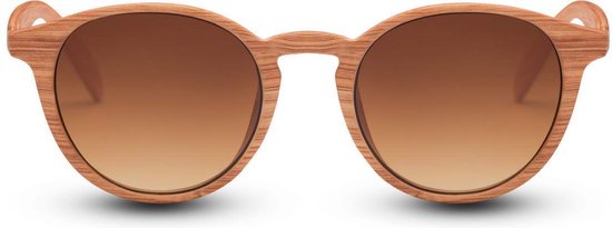 Cheapass Zonnebrillen: goedkope houten zonnebril met ronde glazen | bol.com