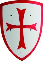 Wit houten schild met kruis voor kinderen - Verkleedattribuut