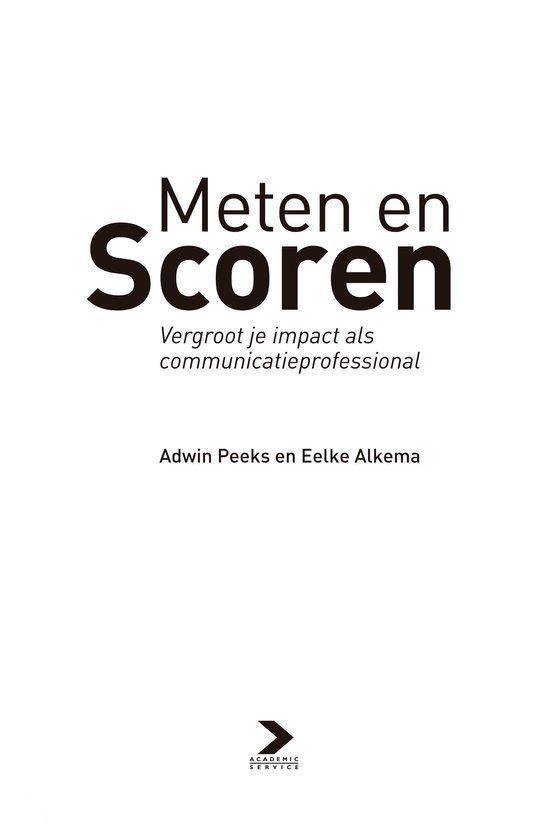 Titelpagina van het boek 'Meten en Scoren' met auteurs en uitgever.