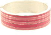 Behave® Dames armband  bangle roze 22cm