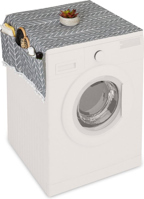 Housse de machine à laver Relaxdays avec sacs - 130 x 55 cm