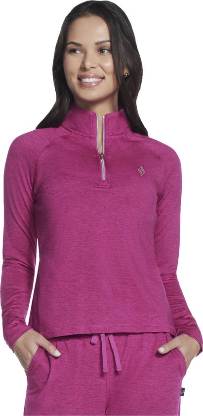 Skechers Skech-Knits Ultra Go 1/4 Zip LT4-PNK, Vrouwen, Roze, Sweatshirt, maat: