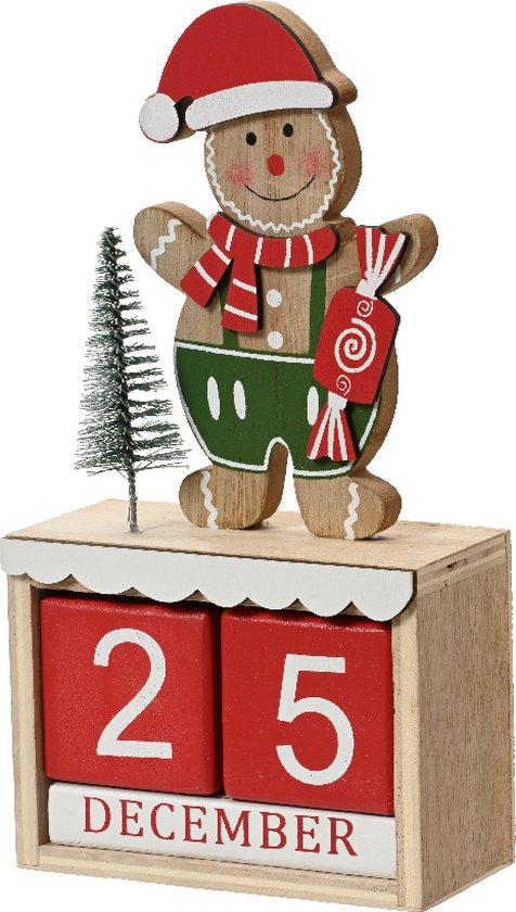 Lot de 4 mini calendriers de Noël 2023 sur pied, calendrier de bureau  mensuel en forme de bonhomme en pain d'épices, petit calendrier de table,  livre pour l'école, le bureau, la maison