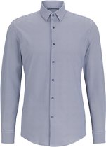 BOSS - Hank Overhemd Print Blauw - Heren - Maat 40 - Slim-fit