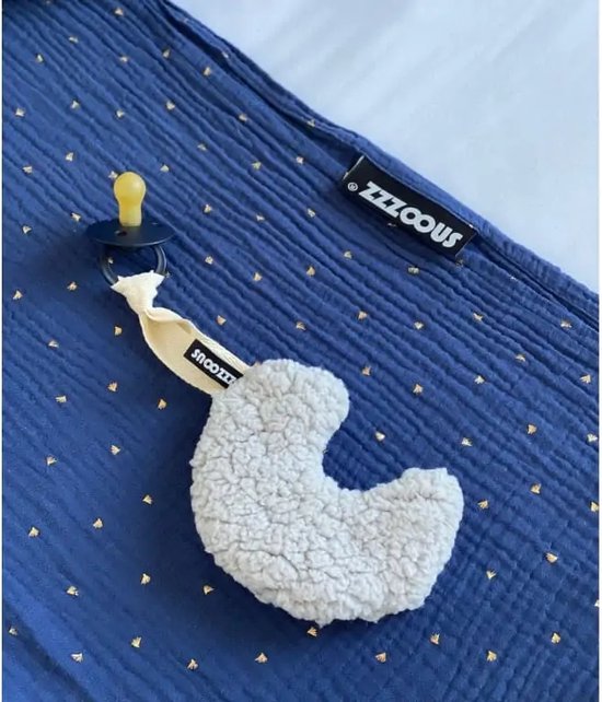 Snoozzz Hydrofiel doek XL Swaddle - 120 x 120 cm - de beste kwaliteit zachte Hydrofiel - 100% katoen - Indigo blauw met goud van SNOO — afbeelding 5
