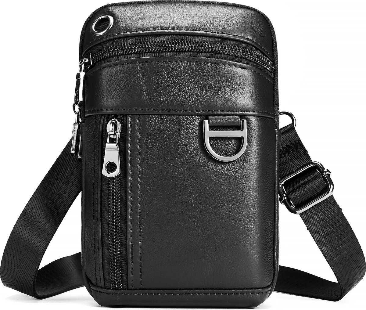 RHYTHMFLAME Leren Telefoontasje Crossbody - Riemtasje Heren/Dames ...