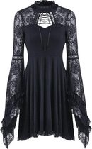 Dark In Love Skater jurk -L/XL- Elegant gothic Zwart