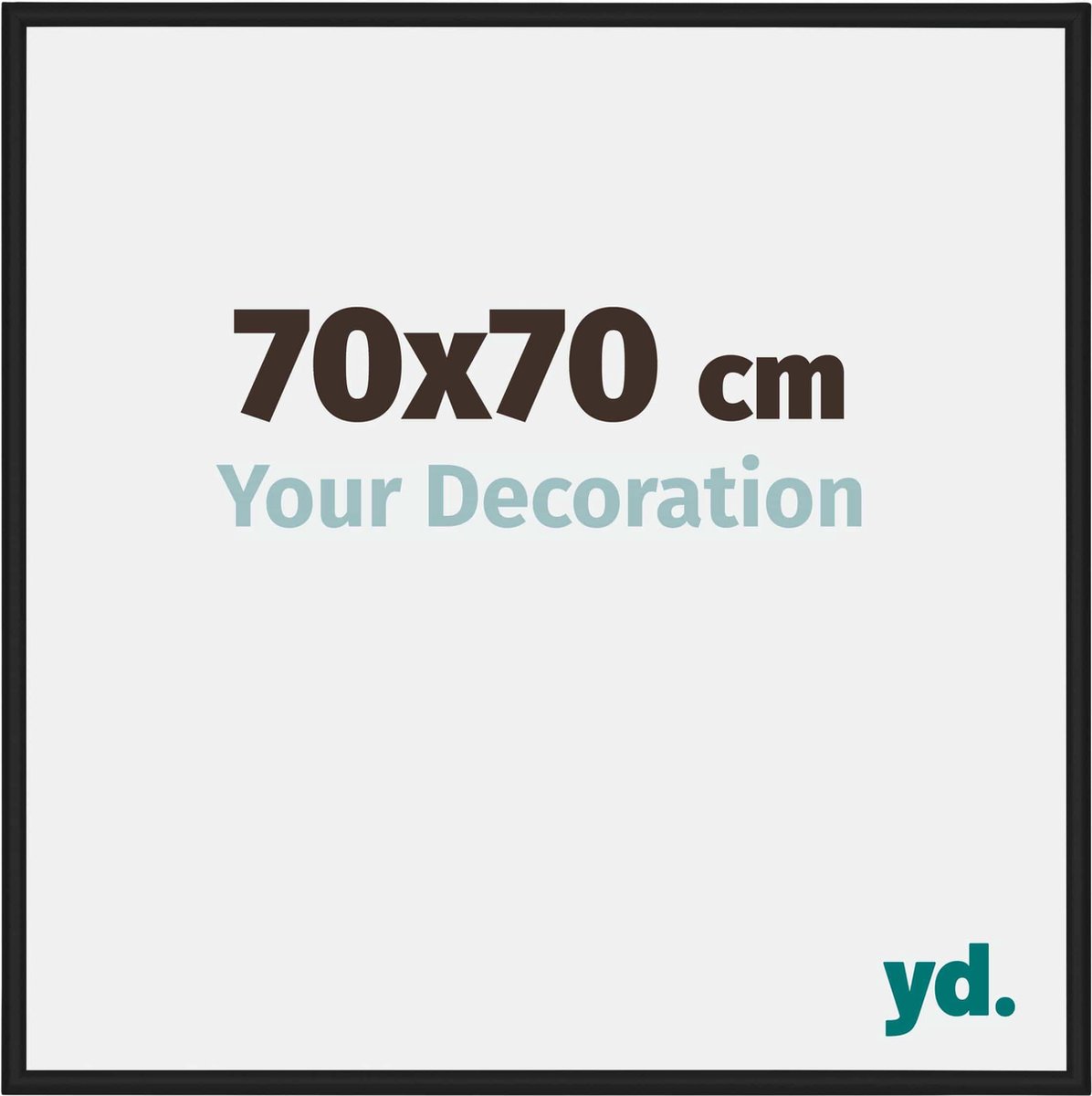 yd. Your Decoration - Fotolijst 70x70 cm - Aluminium - Zwart Hoogglans - Miami