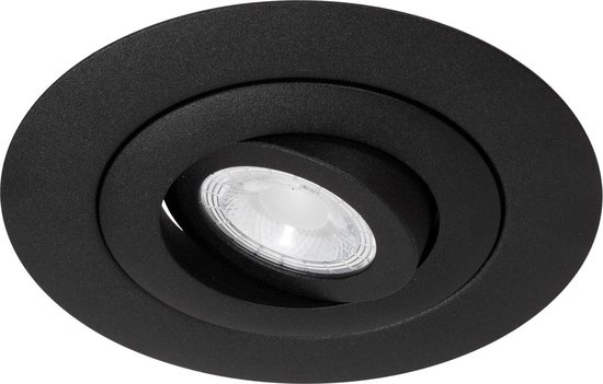 Tapis LED - Spot encastrable Zwart - Dimmable - 5 watt - 570 Lumen - 4000 Kelvin - Lumière blanc froid - IP44 Éclairage de salle de bain
