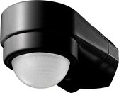 HOFTRONIC PIR Bewegingssensor en Schemerschakelaar opbouw - IP65 Waterdicht voor buiten en binnen - Detectiehoek 240° - Detectiebereik 10 meter - Max. 600 Watt - Zwart - Lichtsensor voor LED verlichting - Sensoren instelbaar