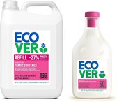 Assouplissant textile Ecover - Fleur de pommier et amande - Pack économique 5L + 1,5 L