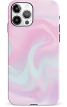xoxo Wildhearts Sugar Rush - Single Layer - Roze hoesje geschikt voor iPhone 12 Pro Max hoesje - Stevige case geschikt voor iPhone 12 Pro Max - Marmer hoesje beschermhoes - Roze telefoonhoesje