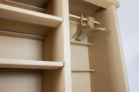 Kartonnen garderobe kast - Kledingkast - 110x48x165 cm - Kartonnen meubels - KarTent