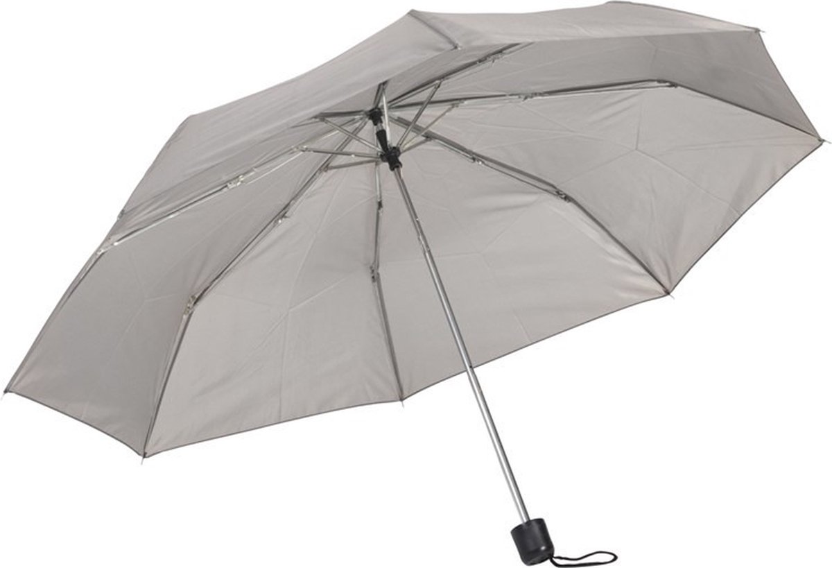 Opvouwbare mini paraplu grijs 96 cm - Voordelige kleine paraplu - Regenbescherming