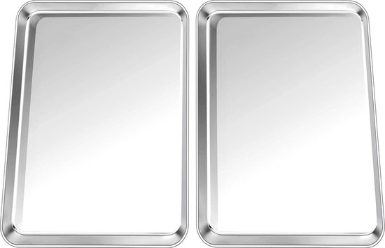 Mini plaque de cuisson, 2 pièces, acier inoxydable, 23 x 17 x 2,5