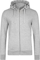 Men´s Hooded Jacket 'Premium' met ritssluiting Grey Melange - L