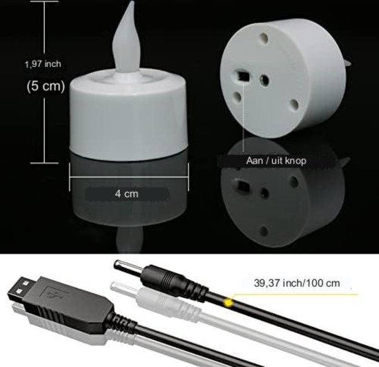 Ambiance Bougies Chauffe-plat à batterie rechargeable LED Box 16 pièces  Rechargeable - Ø4cm - chargeur non fourni