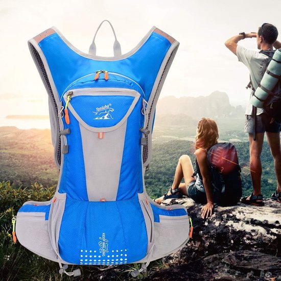 Hydratatiepakket rugzak met 2 liter BPA-vrije blaas, verstelbare gewatteerde schouderborstbanden, perfecte outdoor-uitrusting voor skiën, hardlopen, wandelen, fietsen