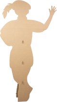 Kartonnen levensgrote Piet figuur - 10x80x160 cm - Sinterklaas - Sinterklaas decoratie - Kartonnen pop - KarTent