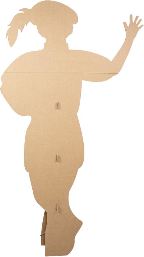 Kartonnen levensgrote Piet figuur - 10x80x160 cm - Sinterklaas - Sinterklaas decoratie - Kartonnen pop - KarTent