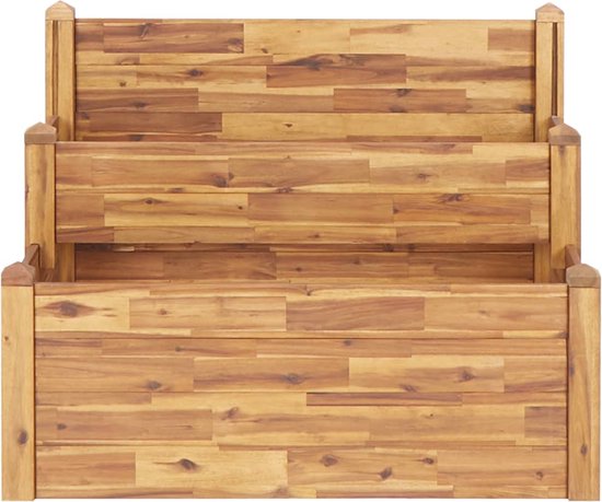 The Living Store Jardinière en bois - 110 x 75 x 84 cm - bois d'acacia massif