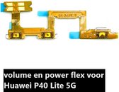 Togadget® - geschikt voor Huawei P40 Lite power en volume Flex Kabel 5G - aan uit knop - volume up volume down