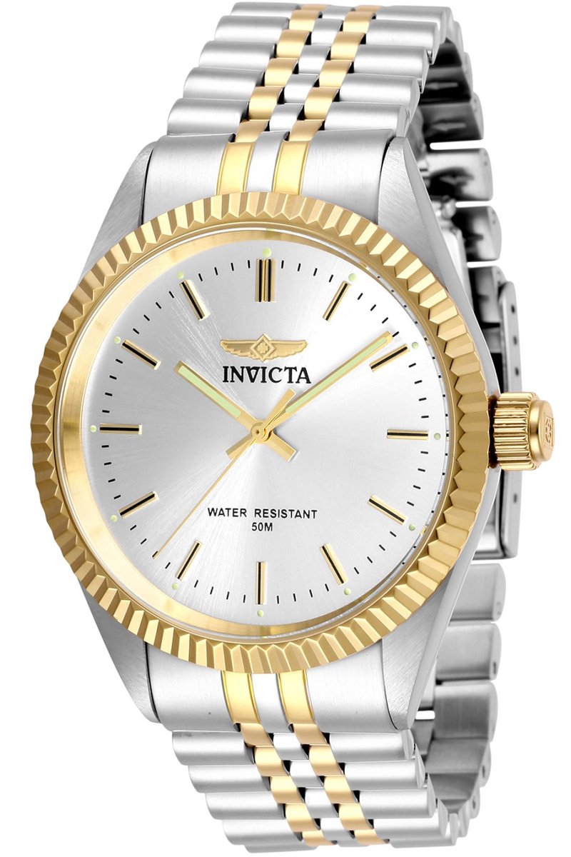 Invicta Specialty 29378 Heren Horloge - Waterdicht - Analoog - Quartz Uurwerk - Roestvrij Staal met zilveren Wijzerplaat - 43mm