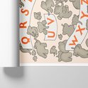 Lot De 2 Coupons Tissu BABAR & Carreaux Roses - Occasion En Parfait état