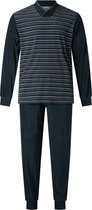 Gentlemen Badstof heren pyjama - Jeremy - L - Blauw.