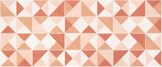 OZAIA Geometrisch gangtapijt van vinyl - 66 x 160 cm - Oranje - MYRALA L 160 cm x H 1.5 cm x D 66 cm