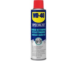 Foto: Wd 40 specialist fiets kettingspray 250ml smeerolie smeermiddel maximale smering en vermindert slijtage