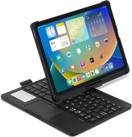 Etui avec clavier Bluetooth AZERTY pour Apple iPad 10,2 2021 9 ème